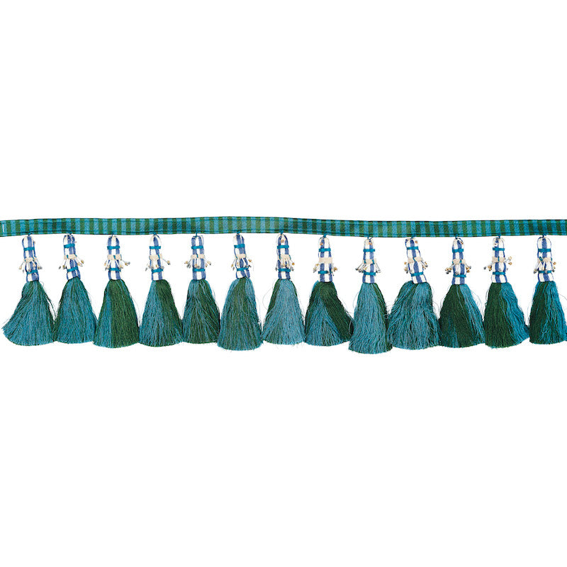 ANTONY-TASSEL-TRIM-PEACOCK-GREEN-SCHUMACHER-79601 - Schumacher Recortar