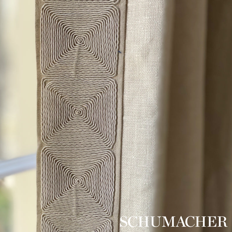 NAUTILINA-EMBROIDERED-TAPE-NATURAL-SCHUMACHER-79890 - Schumacher Trim