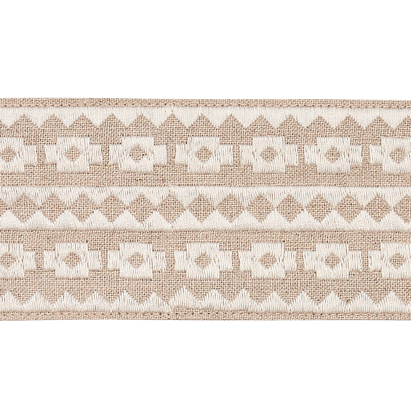 TALITHA-TAPE-IVORY-ON-NATURAL-SCHUMACHER-79920 - Schumacher Recortar