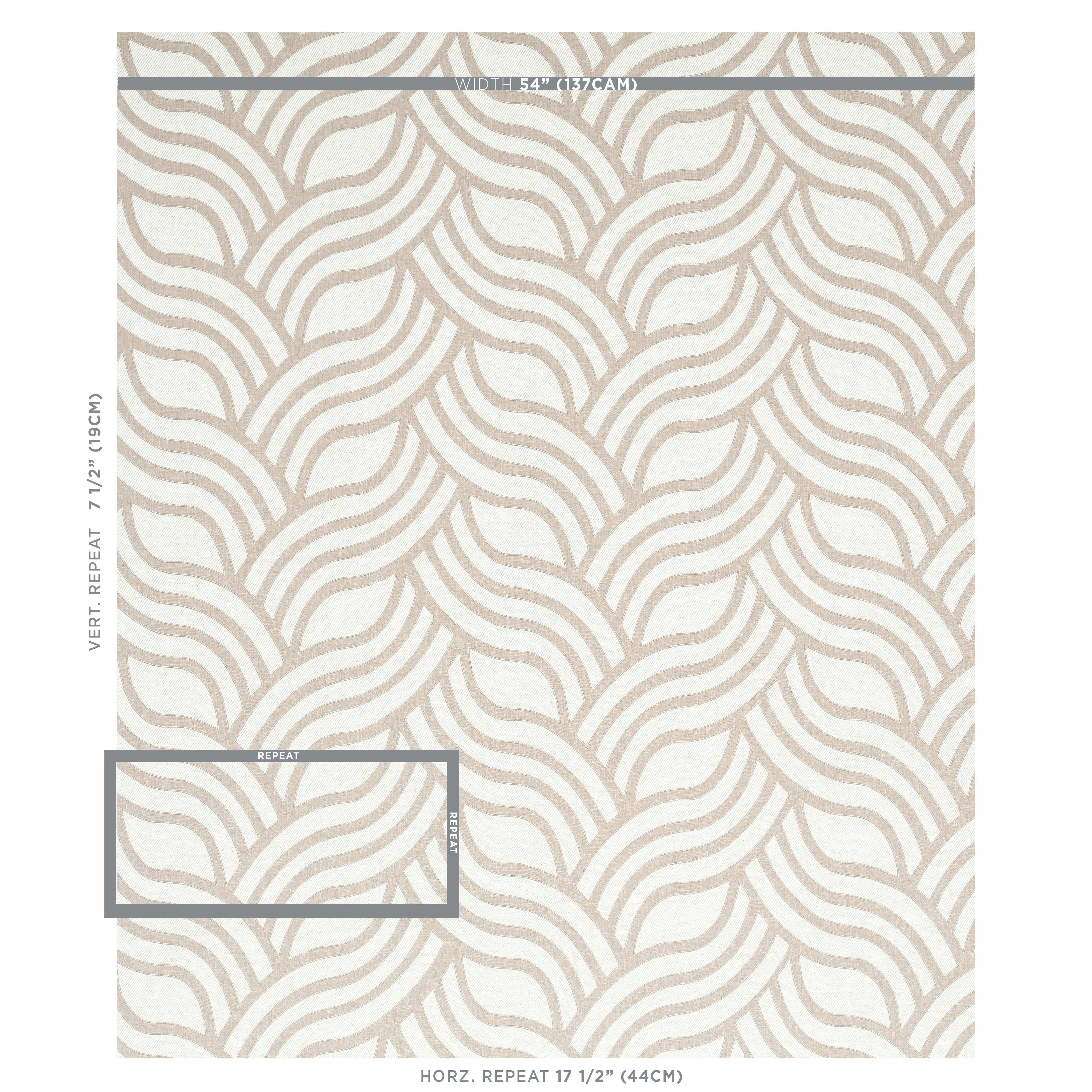SANGOMAR-APPLIQU-BROWN-SCHUMACHER-79952 - Schumacher Fabric