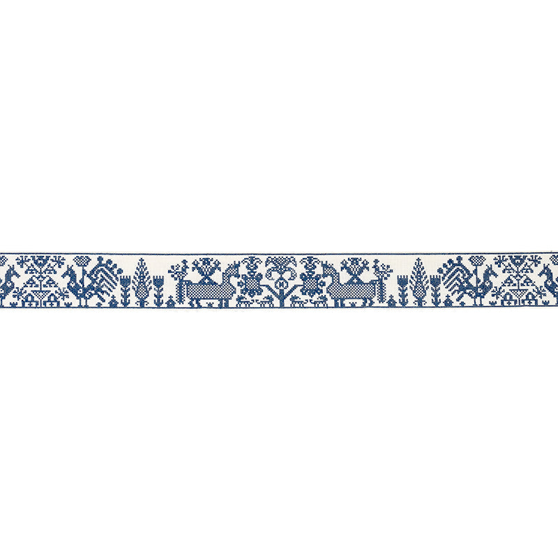 TARPAN-EMBROIDERED-TAPE-NAVY-SCHUMACHER-80000 - Schumacher Recortar