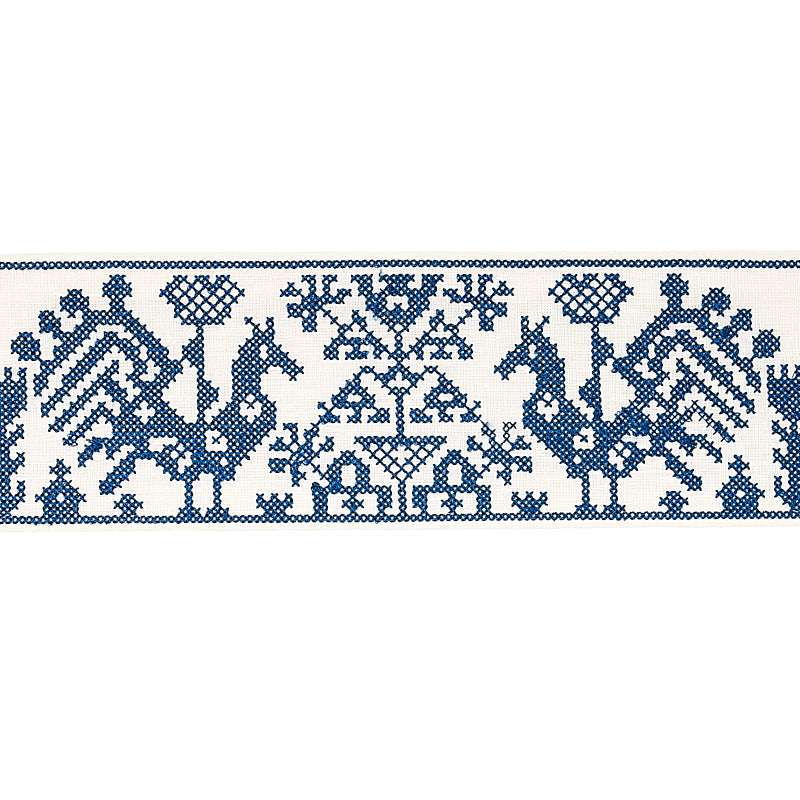 TARPAN-EMBROIDERED-TAPE-NAVY-SCHUMACHER-80000 - Schumacher Recortar