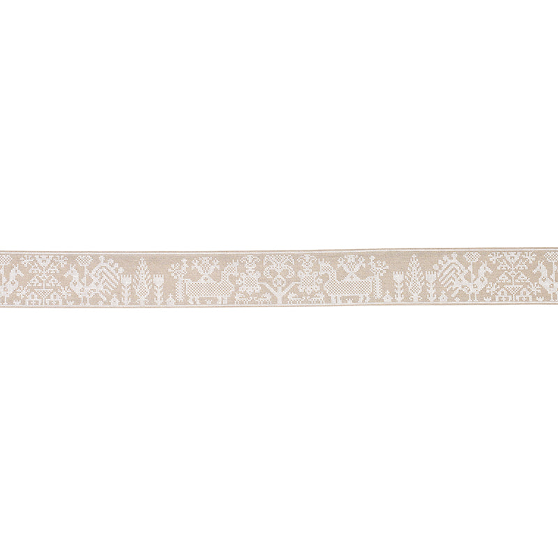 TARPAN-EMBROIDERED-TAPE-NATURAL-SCHUMACHER-80002 - Schumacher Recortar