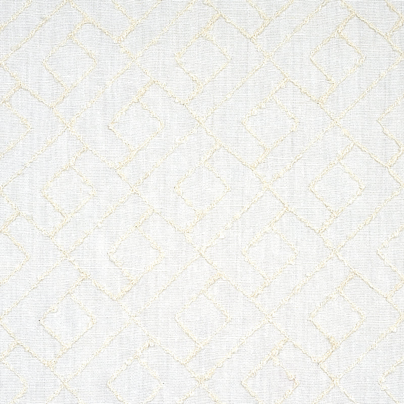 Durant Embroidery - Ivory - Schumacher 80131 Fabric - Schumacher Fabric
