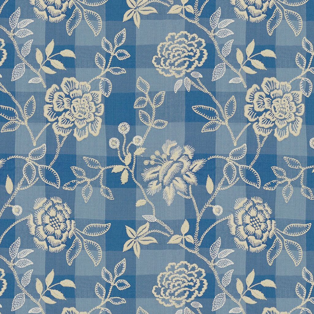 Kinevine Emb - French Blue - Brunschwig & Fils Fabric