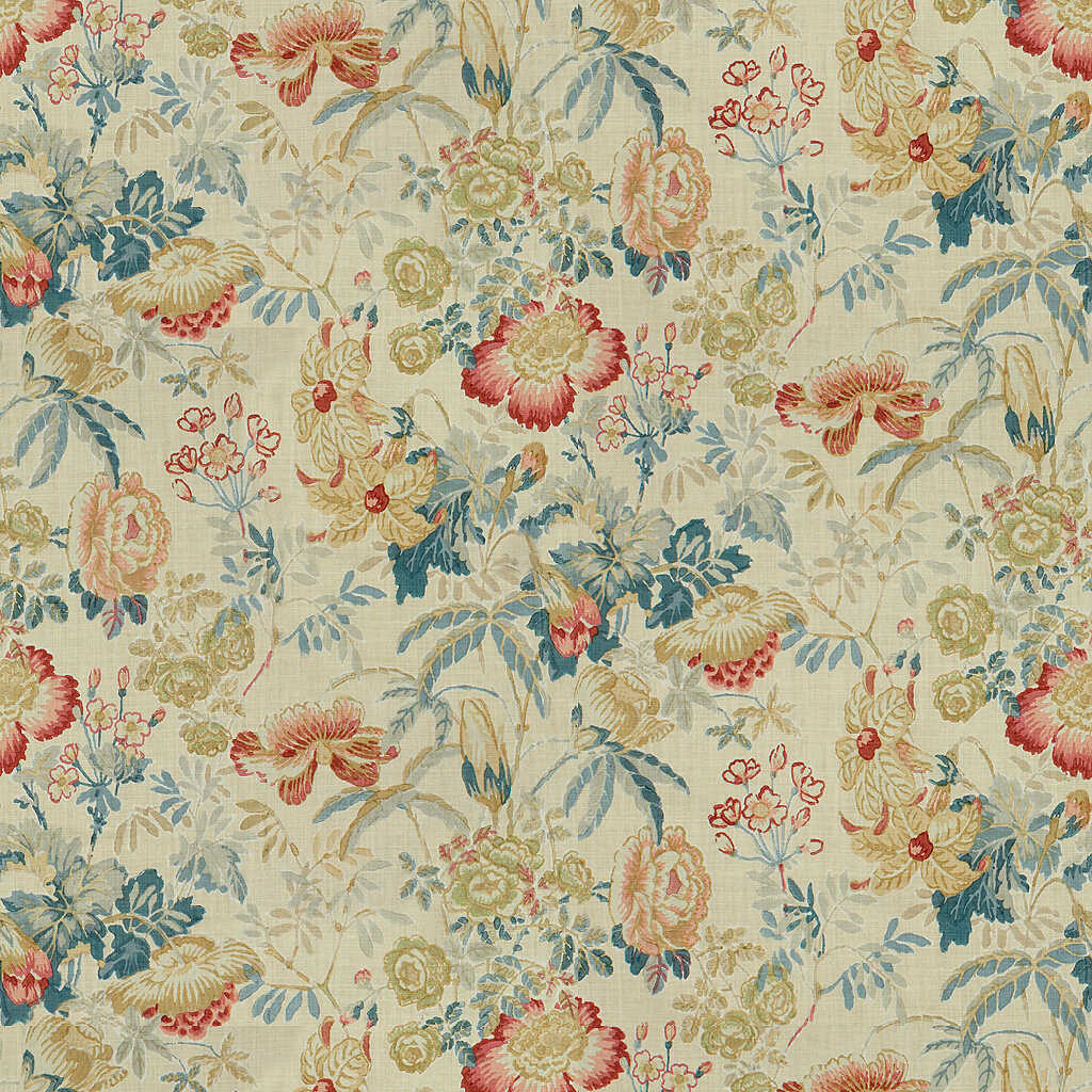 Edenwood Hdb - Red/Blue - BRUNSCHWIG & FILS Fabric