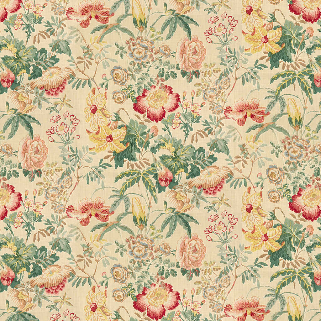 Edenwood Hdb - Pink/Green - BRUNSCHWIG & FILS Fabric