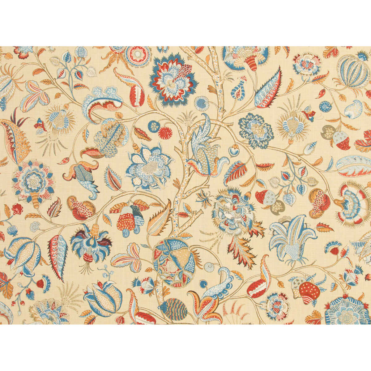 Aravali - Currant/Blue - BRUNSCHWIG & FILS Fabric