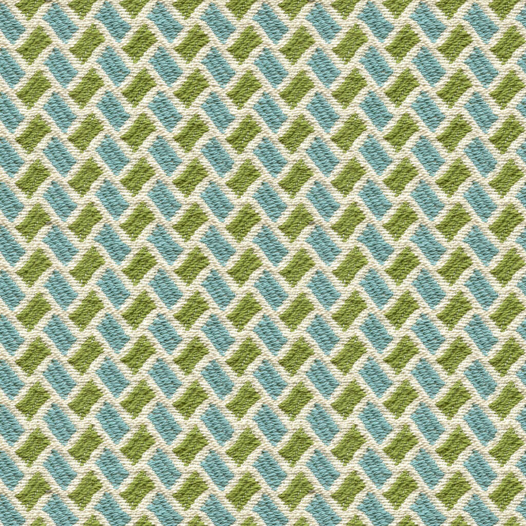 New Briquetage - Aqua/Lime - BRUNSCHWIG & FILS Fabric