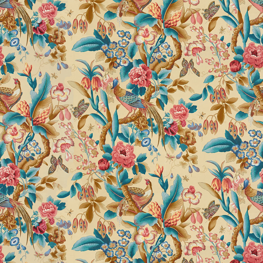 Les Faisans - Creme - Brunschwig & Fils Fabric