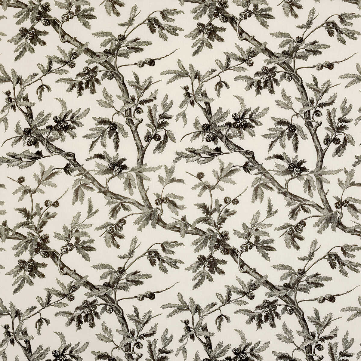 Branches De Pin - Beigegrey - BRUNSCHWIG & FILS Tela