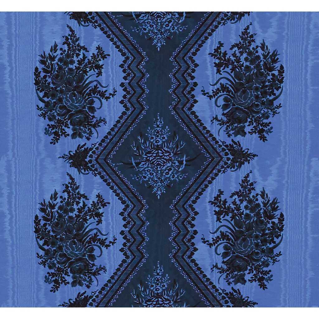 Coppelia Moire - Bleu - BRUNSCHWIG & FILS Tela