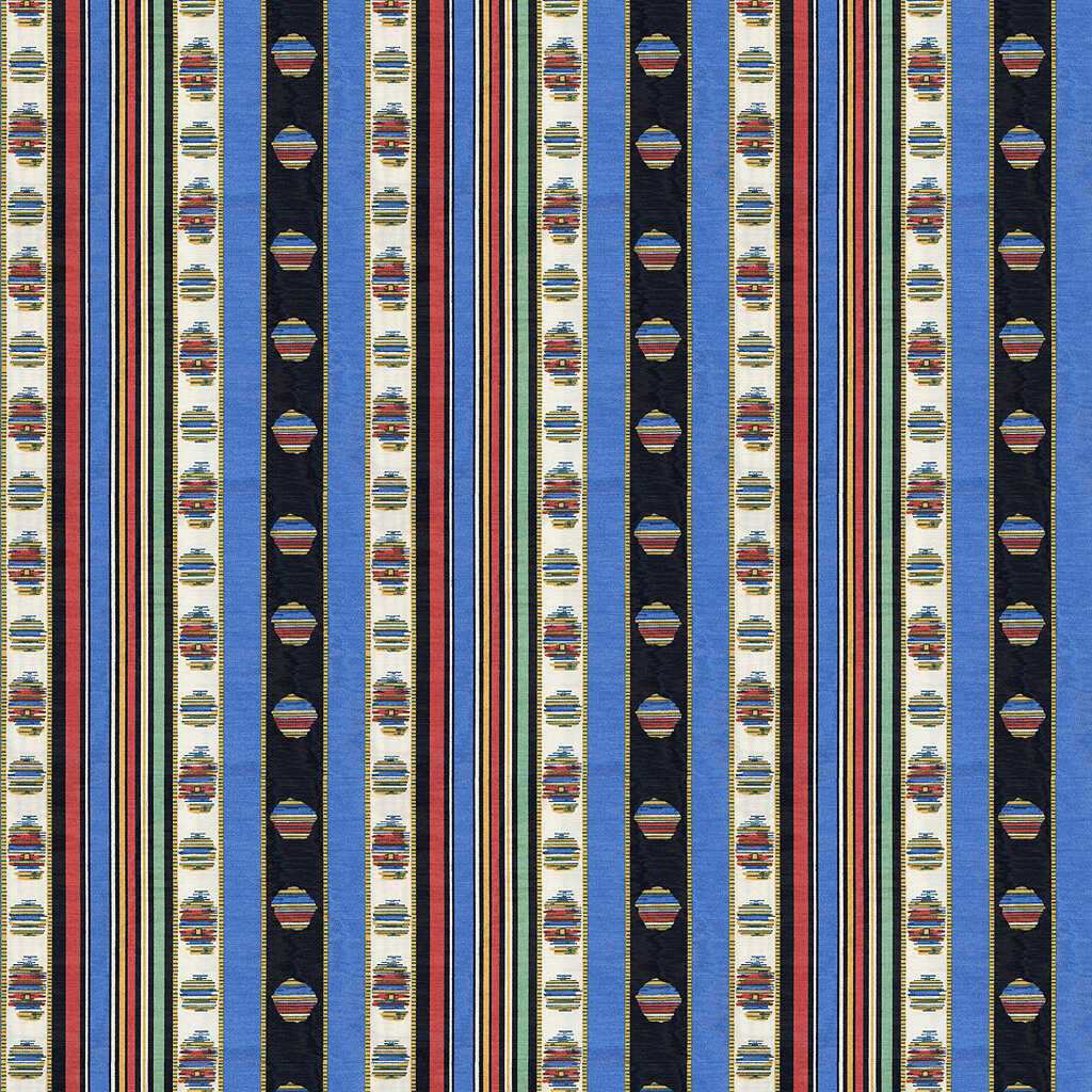 Rayure Moire - Bleu - BRUNSCHWIG & FILS Fabric