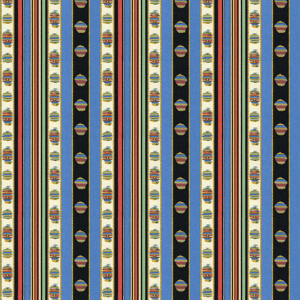 Rayure Percale - Bleu - BRUNSCHWIG & FILS Tela