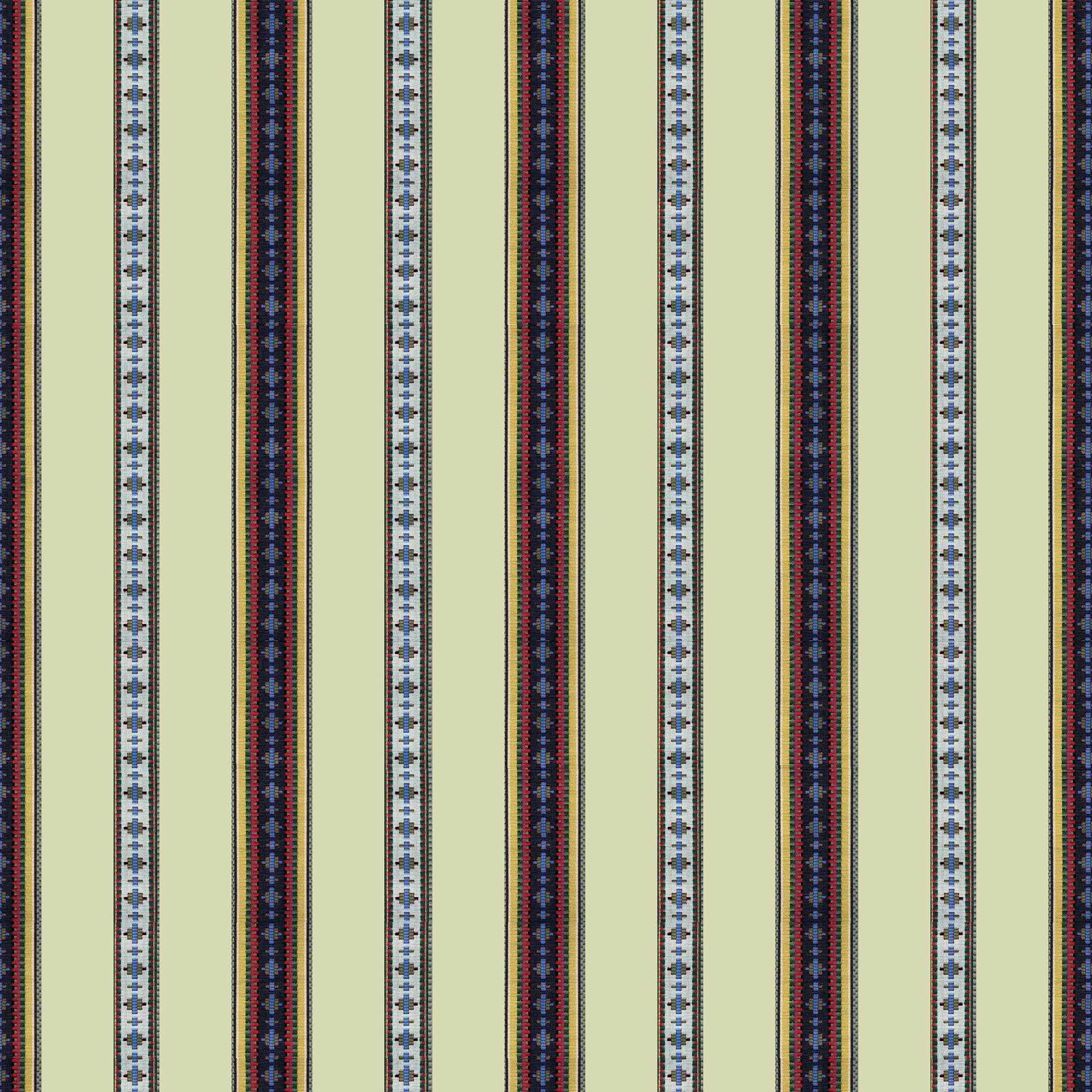 Rayure Broderie - Beige - Brunschwig & Fils Fabric