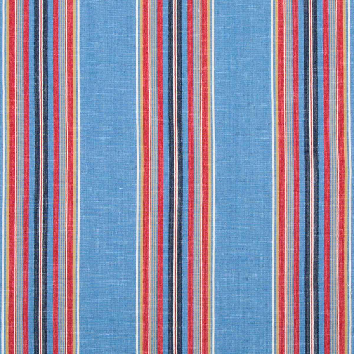 80171015190 Verdon Stripe Blue Red Brunschwig Fils Fabric - BRUNSCHWIG & FILS Fabric