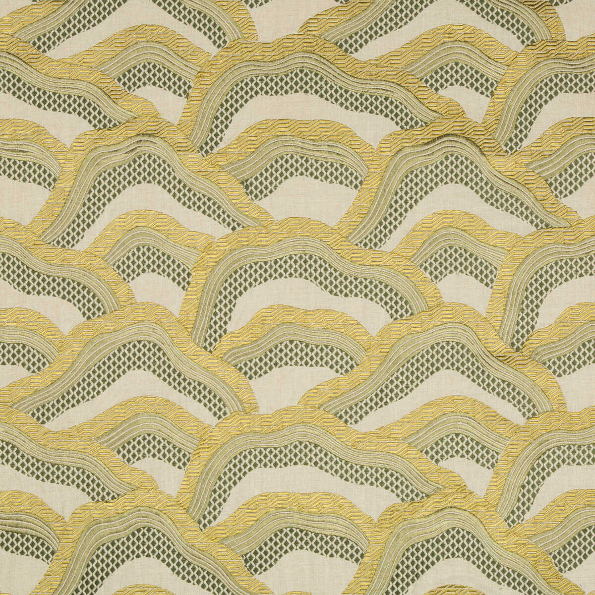 Les Rizieres Emb - Citron - BRUNSCHWIG & FILS Tela