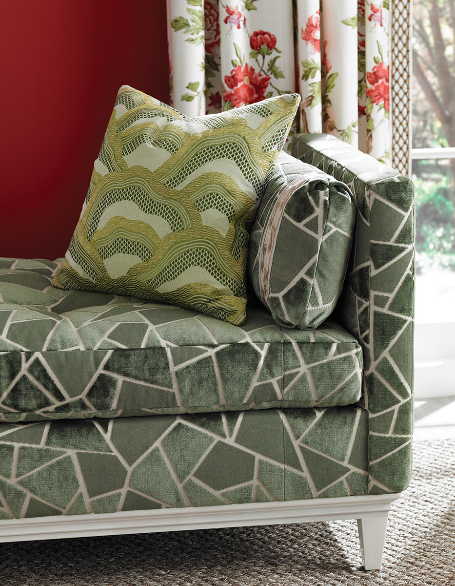 La Tortue Velvet - Green - Brunschwig & Fils Fabric