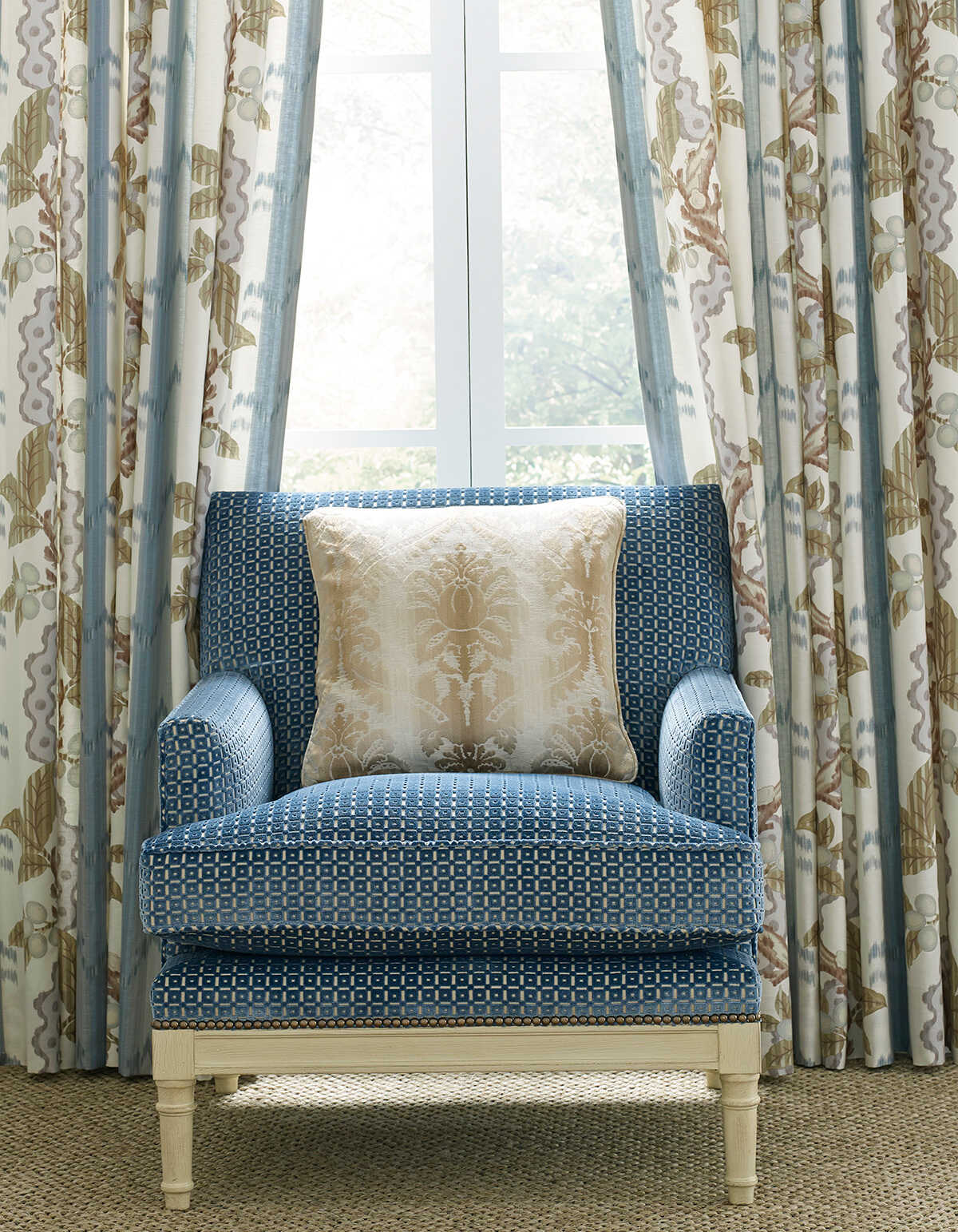 Savanne Velvet - Blue - BRUNSCHWIG & FILS Tela