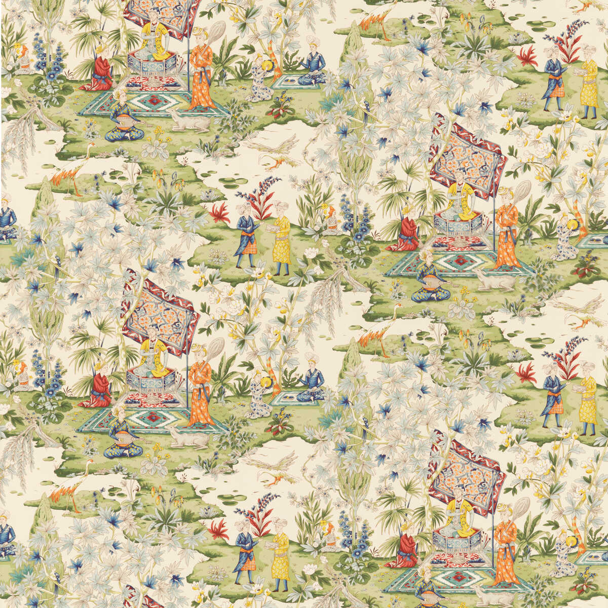Lodi Garden Print - Ivory - BRUNSCHWIG & FILS Fabric