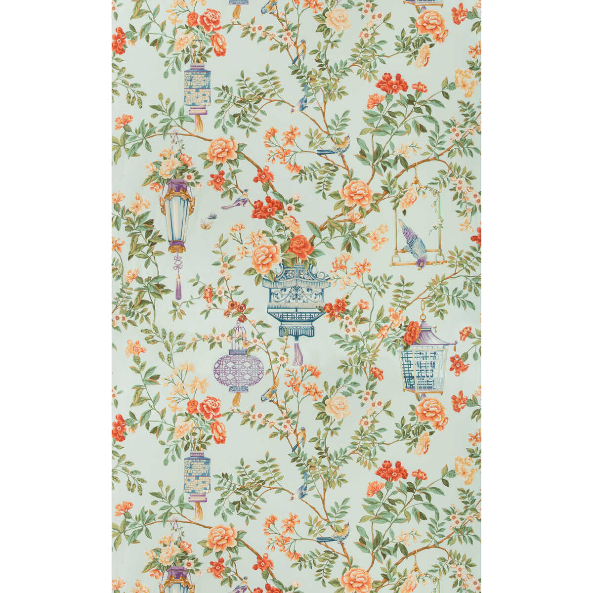 Jardin Fleuri Print - Opal - BRUNSCHWIG & FILS Fabric
