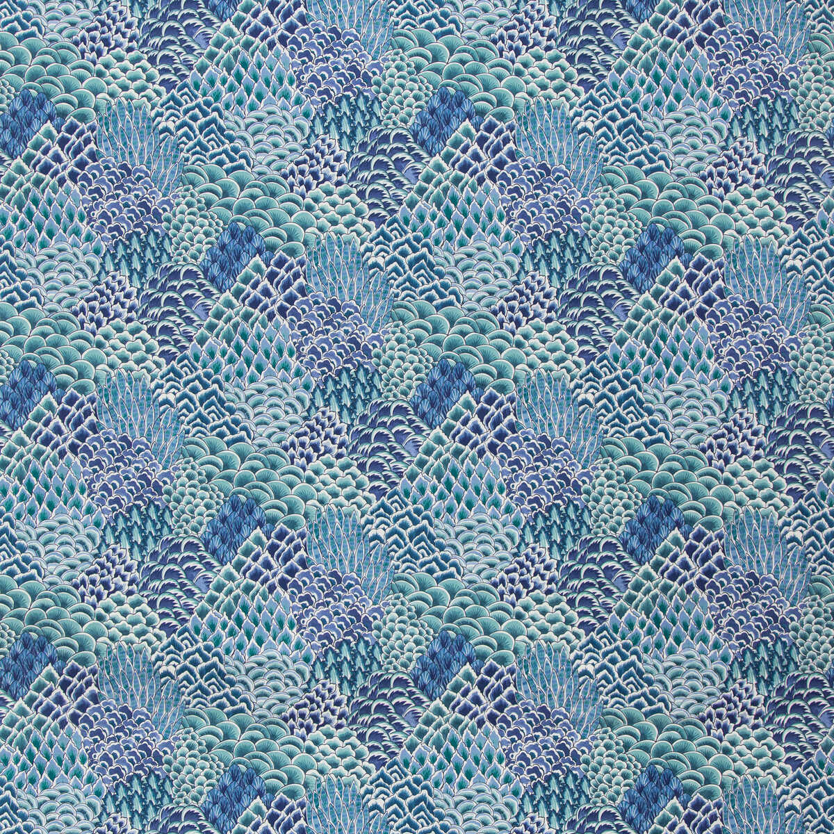 Katibi Print - Turquoise - BRUNSCHWIG & FILS Tela