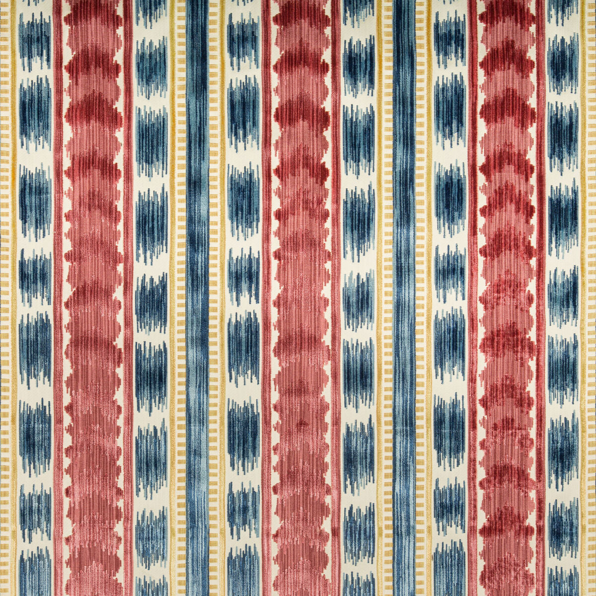 Bayeaux Velvet - Red - Brunschwig & Fils Tela
