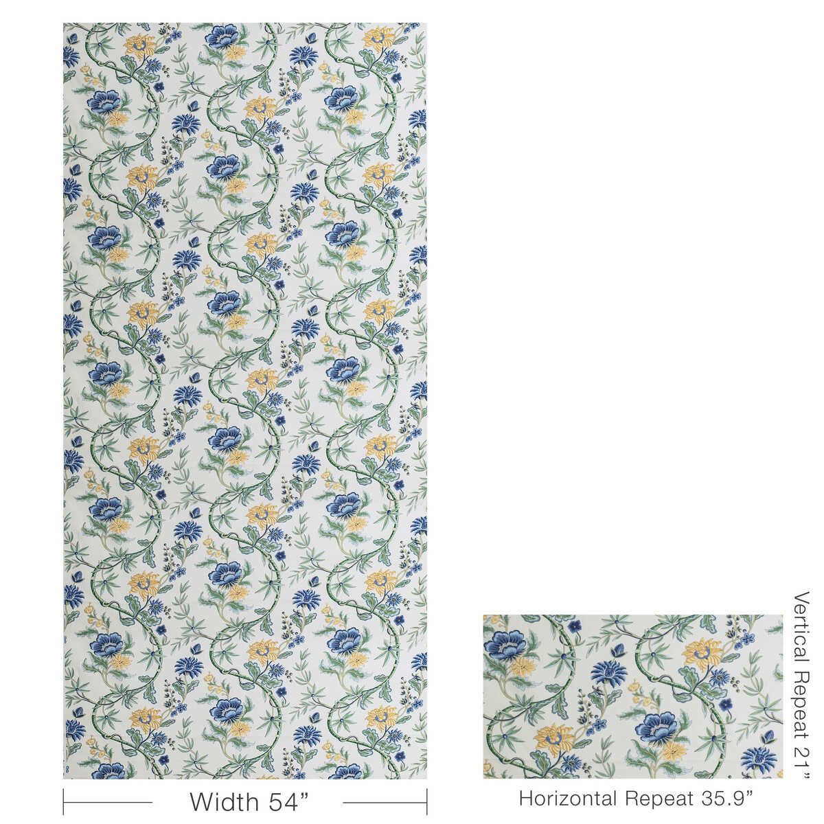 Veronique Print - Delft - BRUNSCHWIG & FILS Tela