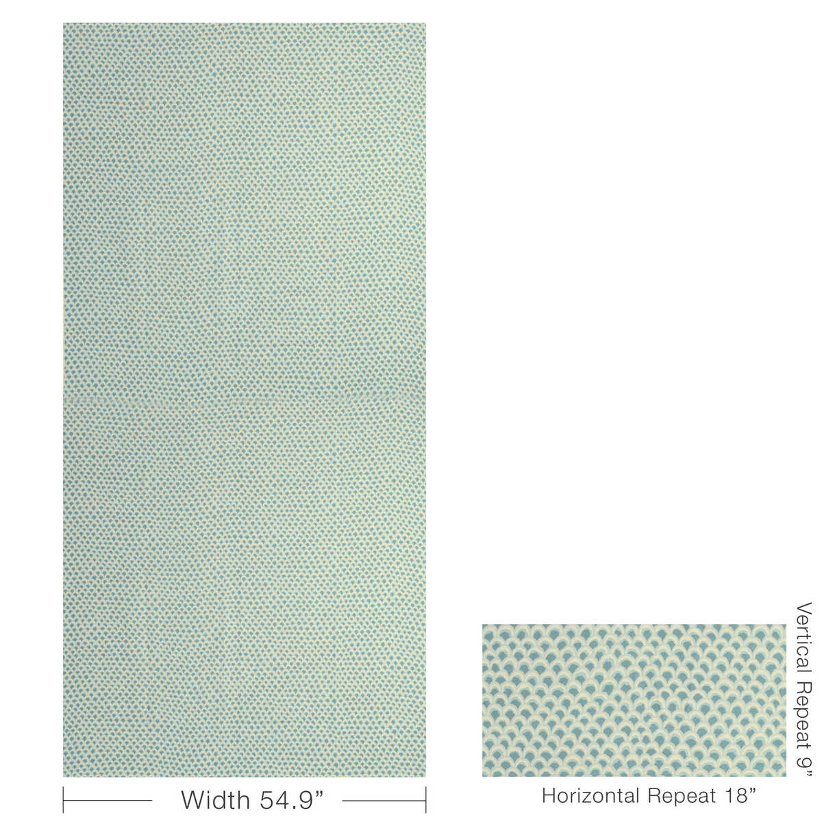 Pave Ii Print - Aqua - BRUNSCHWIG & FILS Tela