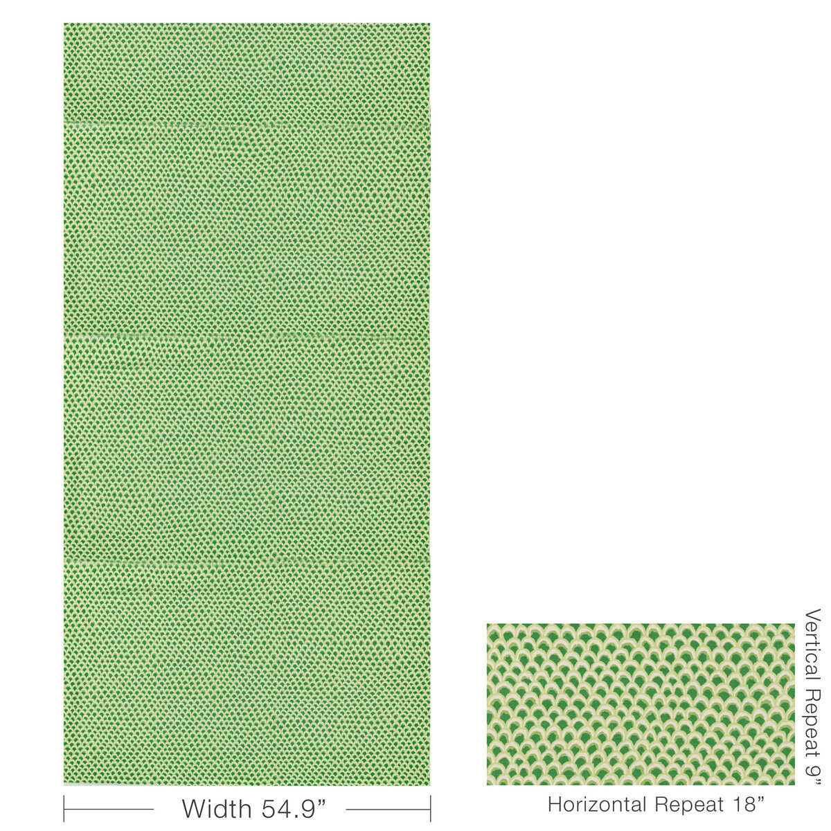 Pave Ii Print - Green - BRUNSCHWIG & FILS Tela