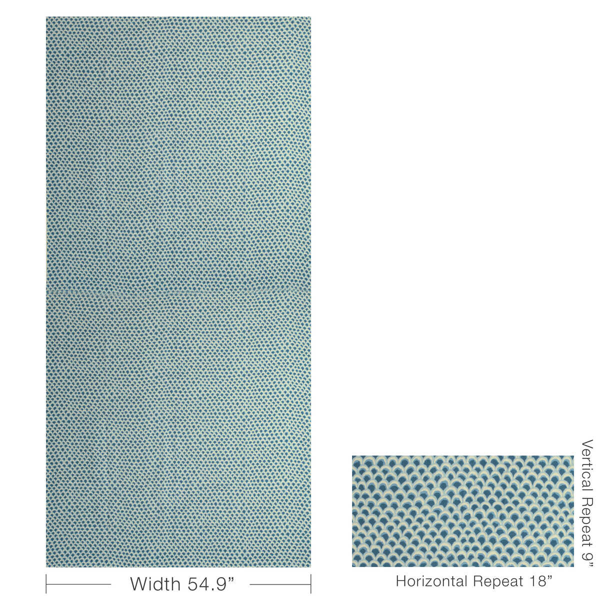 Pave Ii Print - Blue - BRUNSCHWIG & FILS Tela