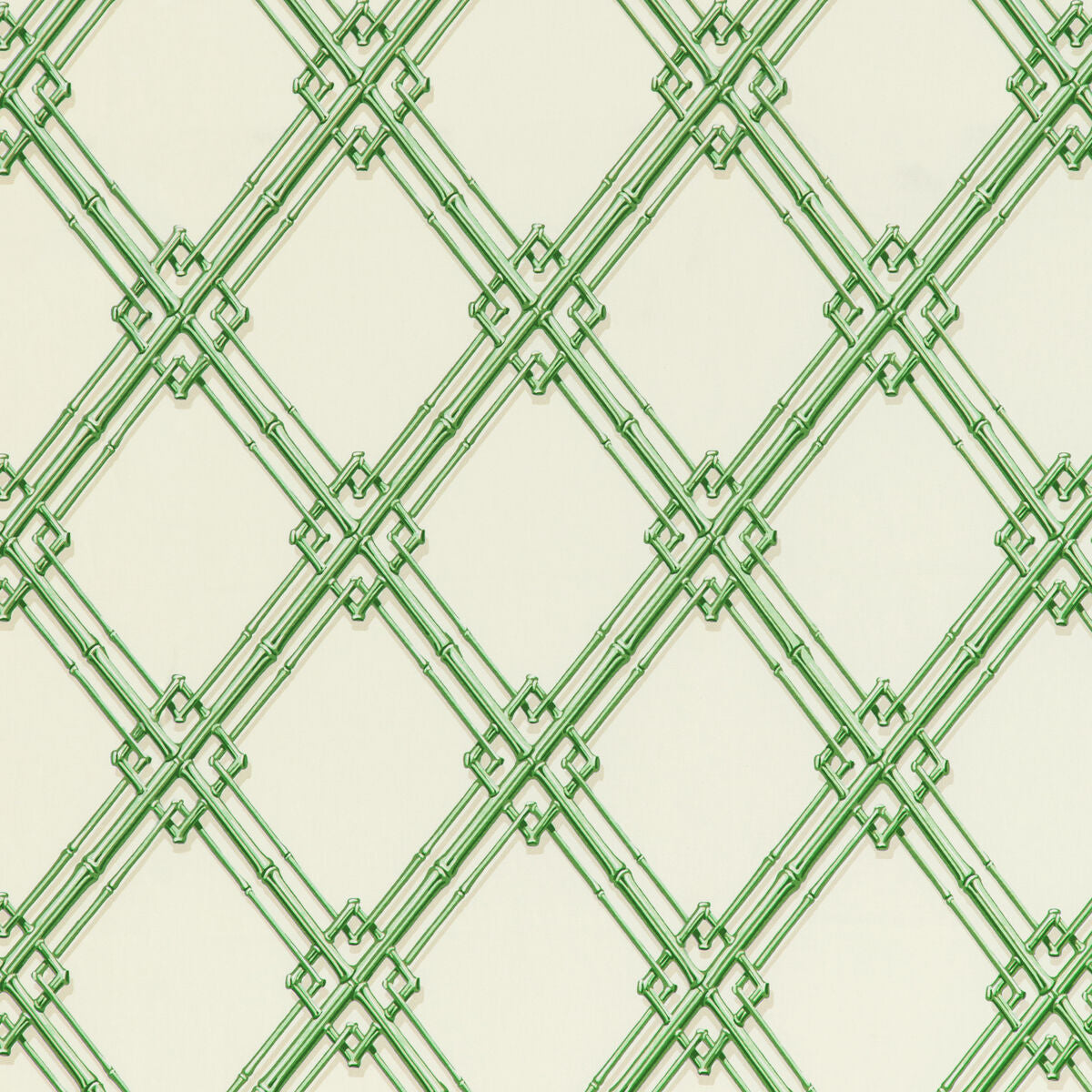 Le Bambou Print - Green - Brunschwig & Fils Tela