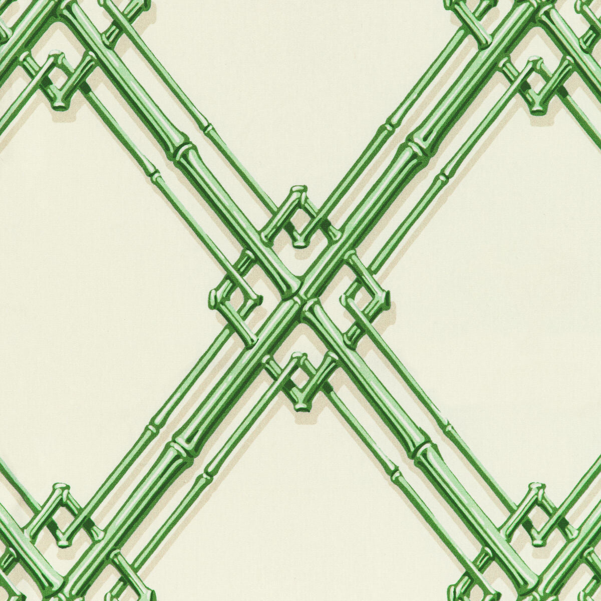 Le Bambou Print - Green - Brunschwig & Fils Tela