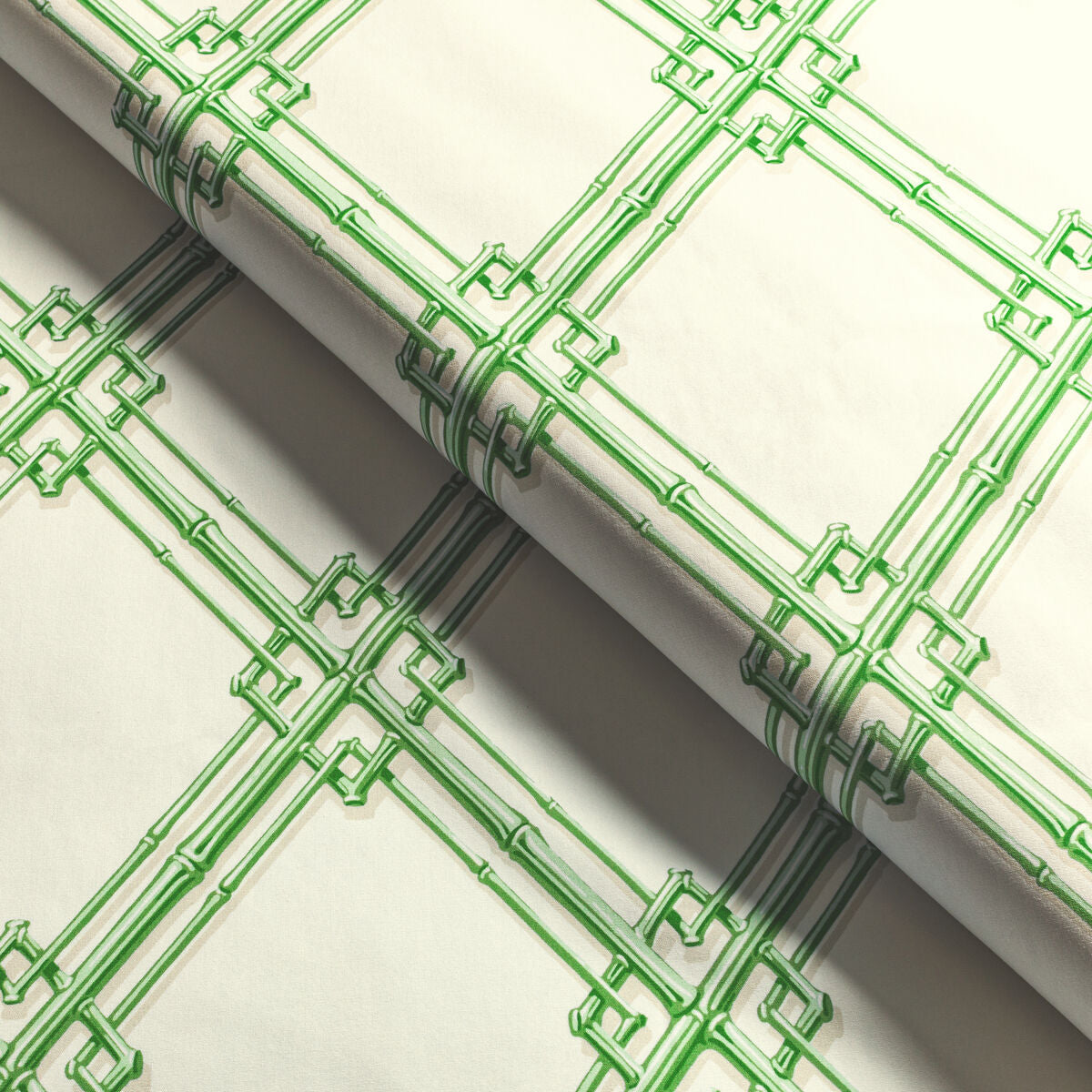 Le Bambou Print - Green - Brunschwig & Fils Tela