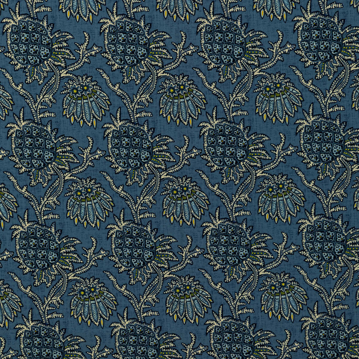 Brassac Print - Indigo - BRUNSCHWIG & FILS Tela