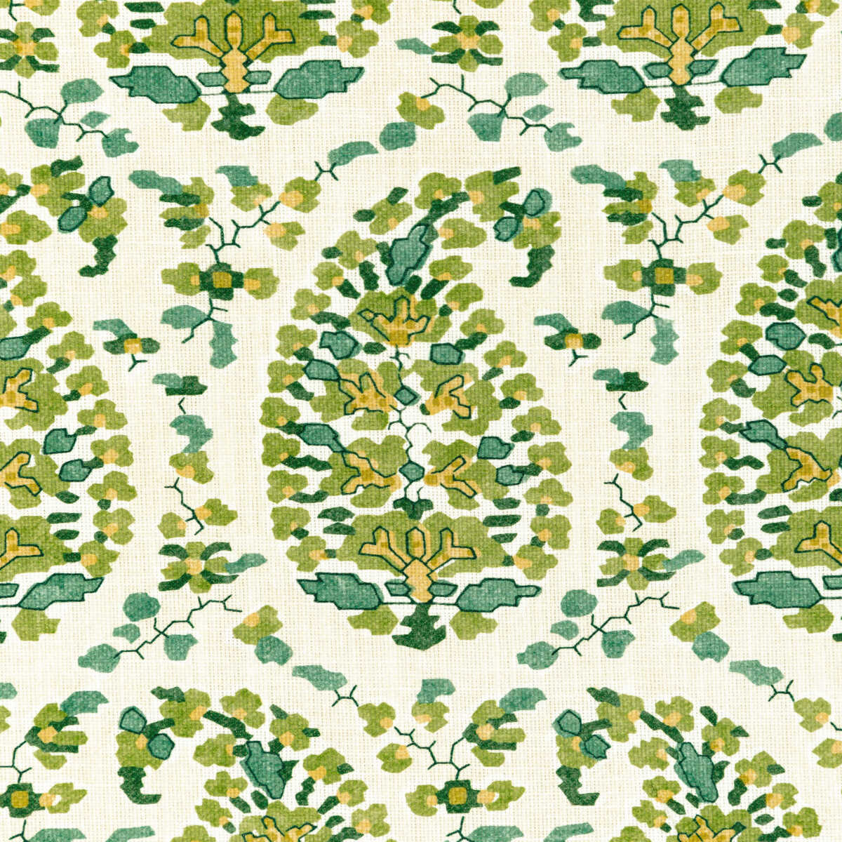 Rougier Print - Green - BRUNSCHWIG & FILS Tela