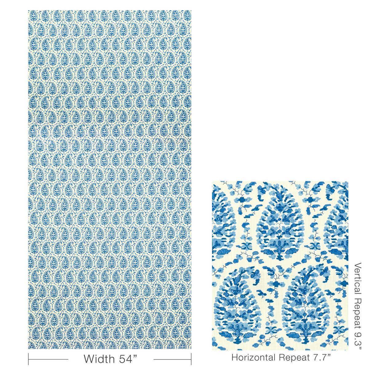 Rougier Print - Blue - BRUNSCHWIG & FILS Tela
