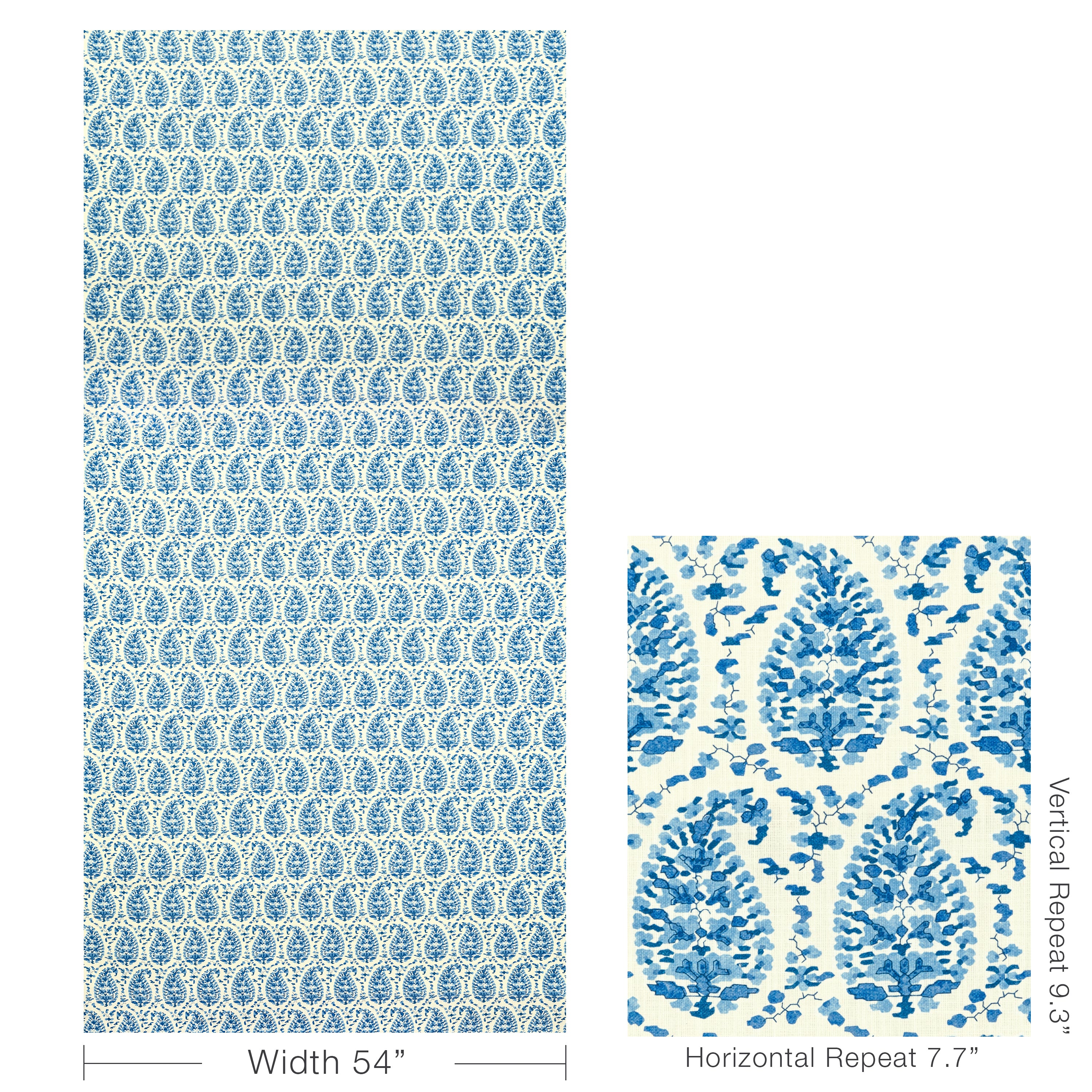 Rougier Print - Blue - Brunschwig & Fils Fabric