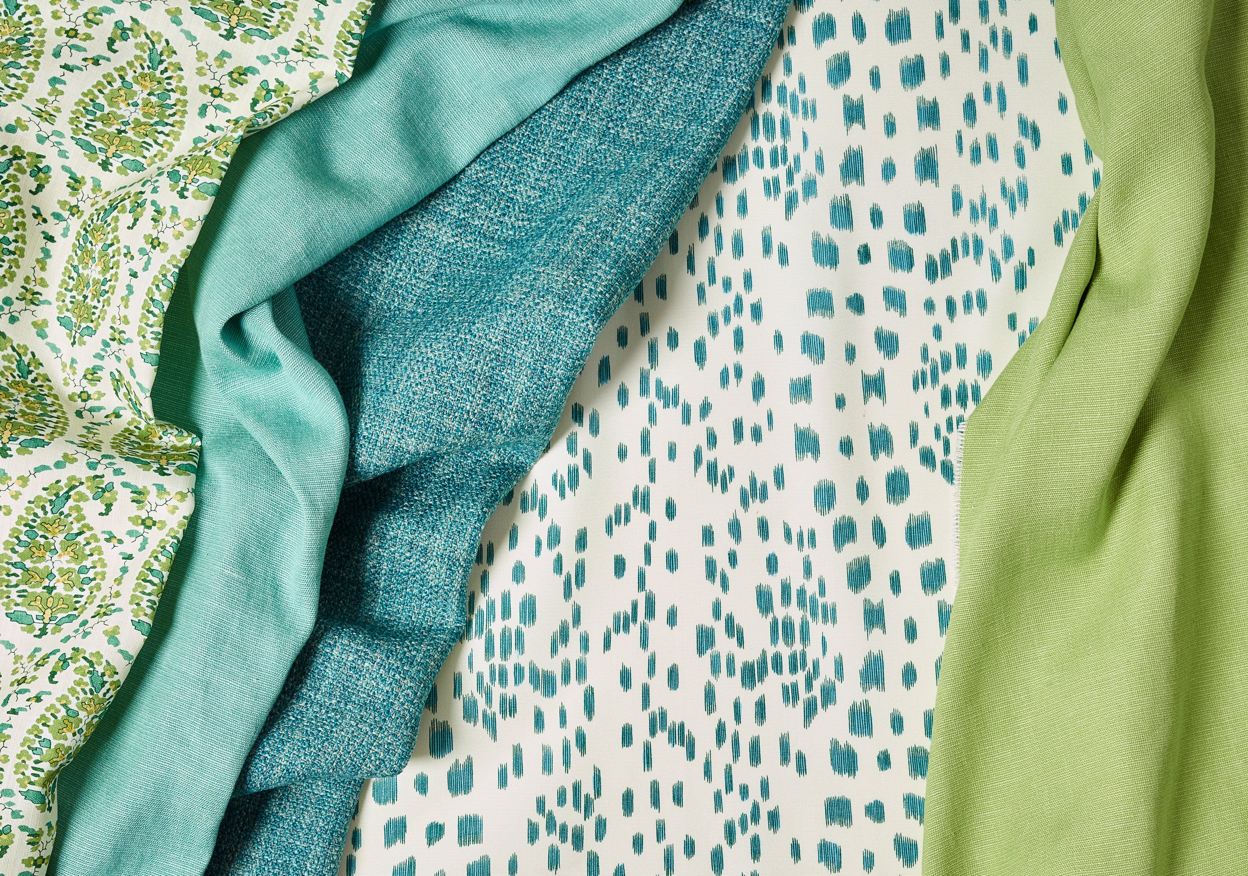 Les Touches Ii - Teal - Brunschwig & Fils Fabric