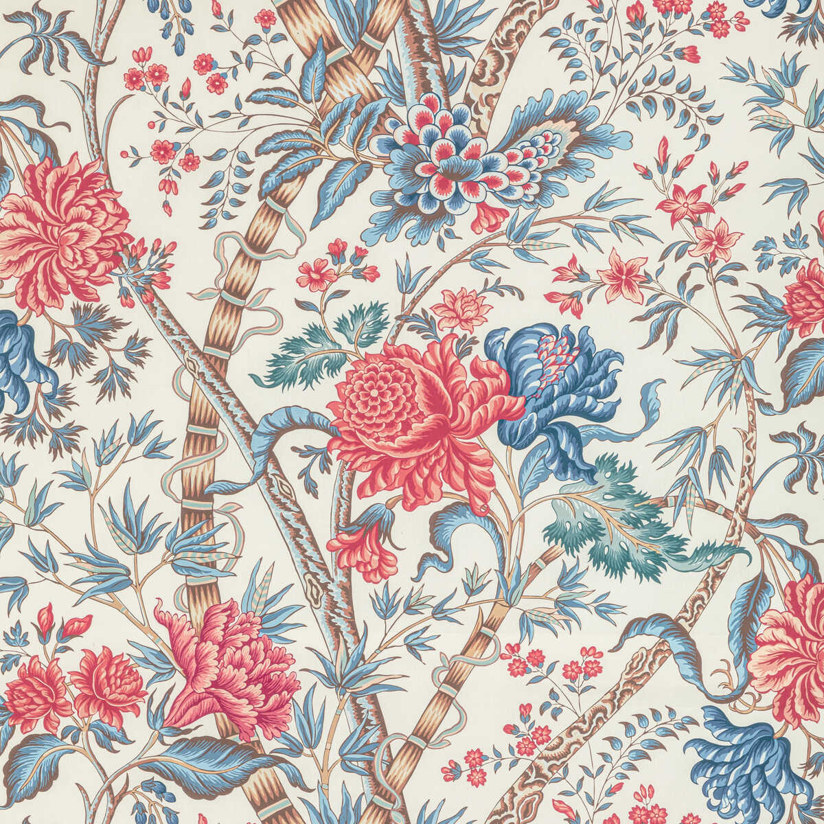Luberon Print - Red/Blue - BRUNSCHWIG & FILS Fabric