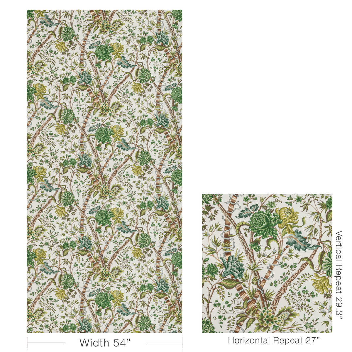 Luberon Print - Green/Leaf - BRUNSCHWIG & FILS Fabric