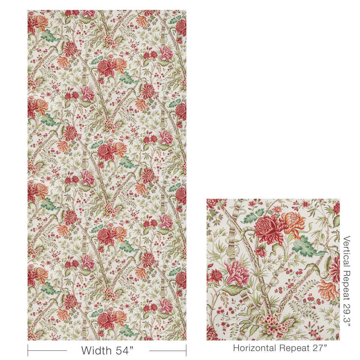 8022100730 Luberon Print Berry Leaf Brunschwig Fils Fabric - BRUNSCHWIG & FILS Fabric