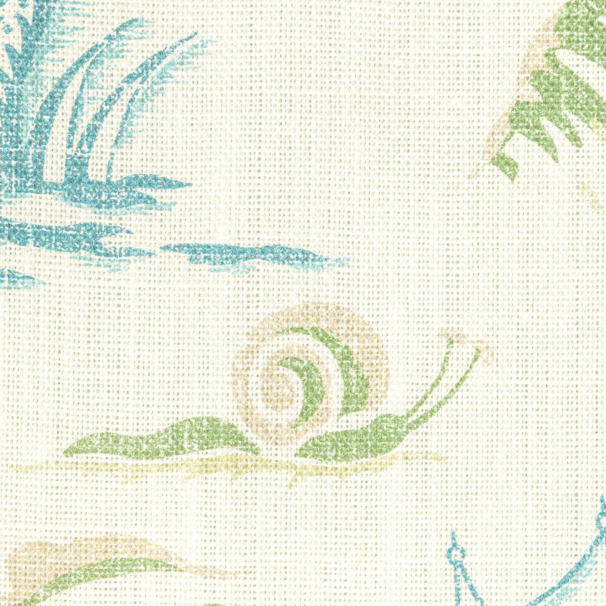 Valensole Print - Teal/Leaf - BRUNSCHWIG & FILS Fabric