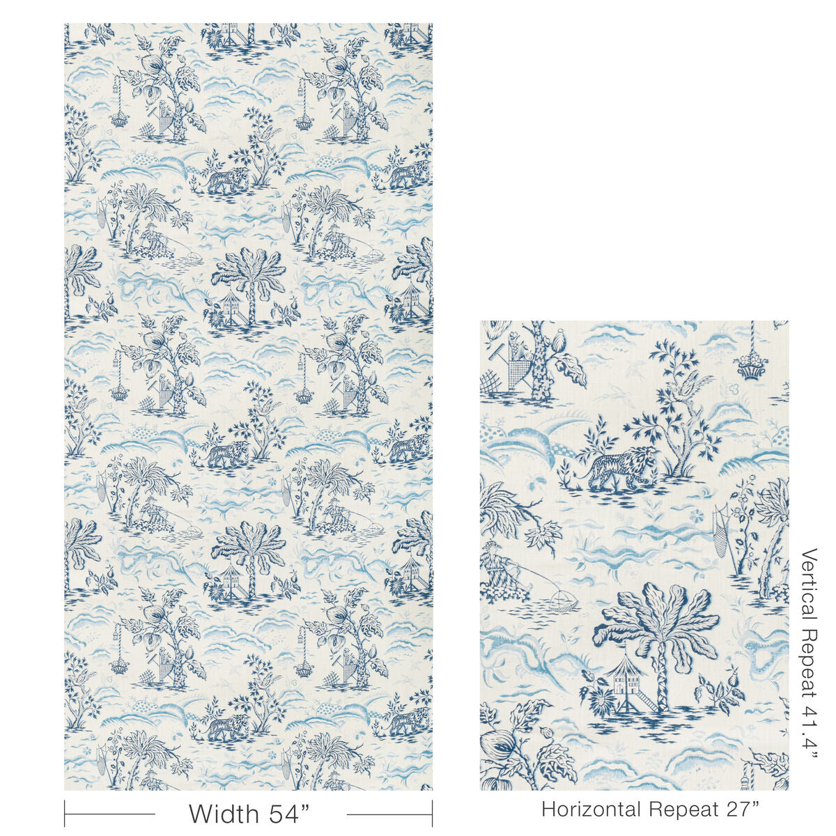 Valensole Print - Navy/Sky - Brunschwig & Fils Fabric