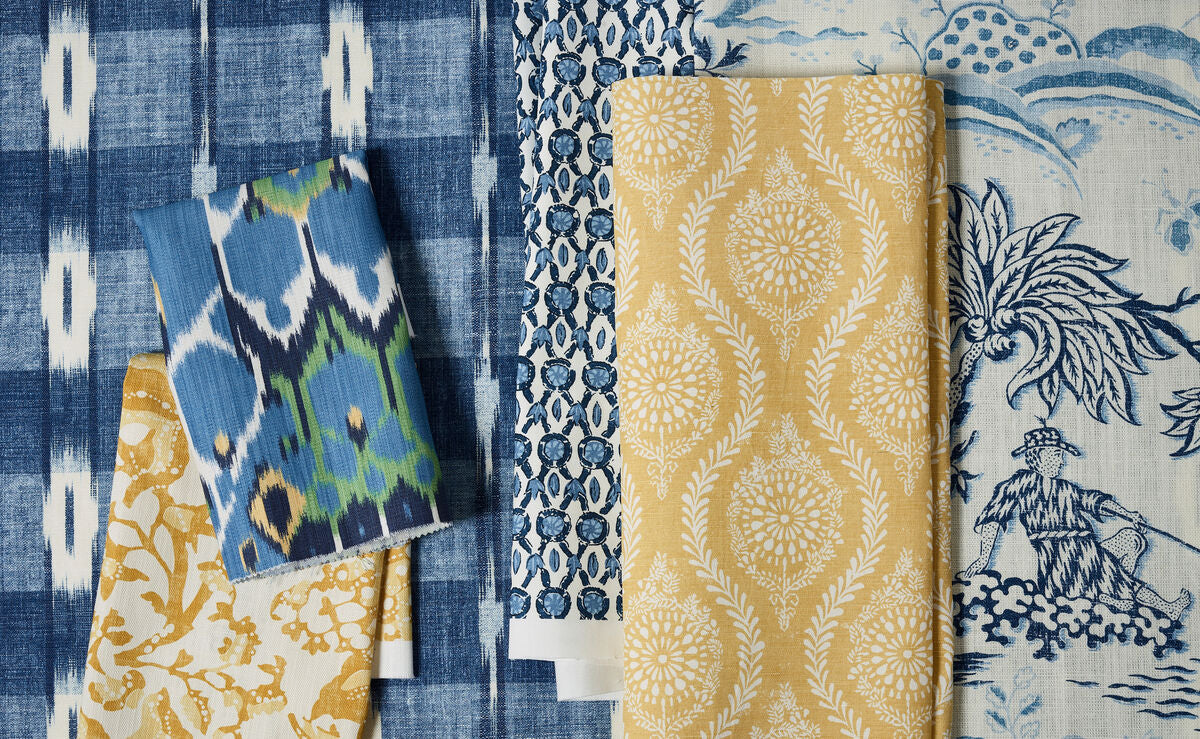 Valensole Print - Navy/Sky - Brunschwig & Fils Fabric