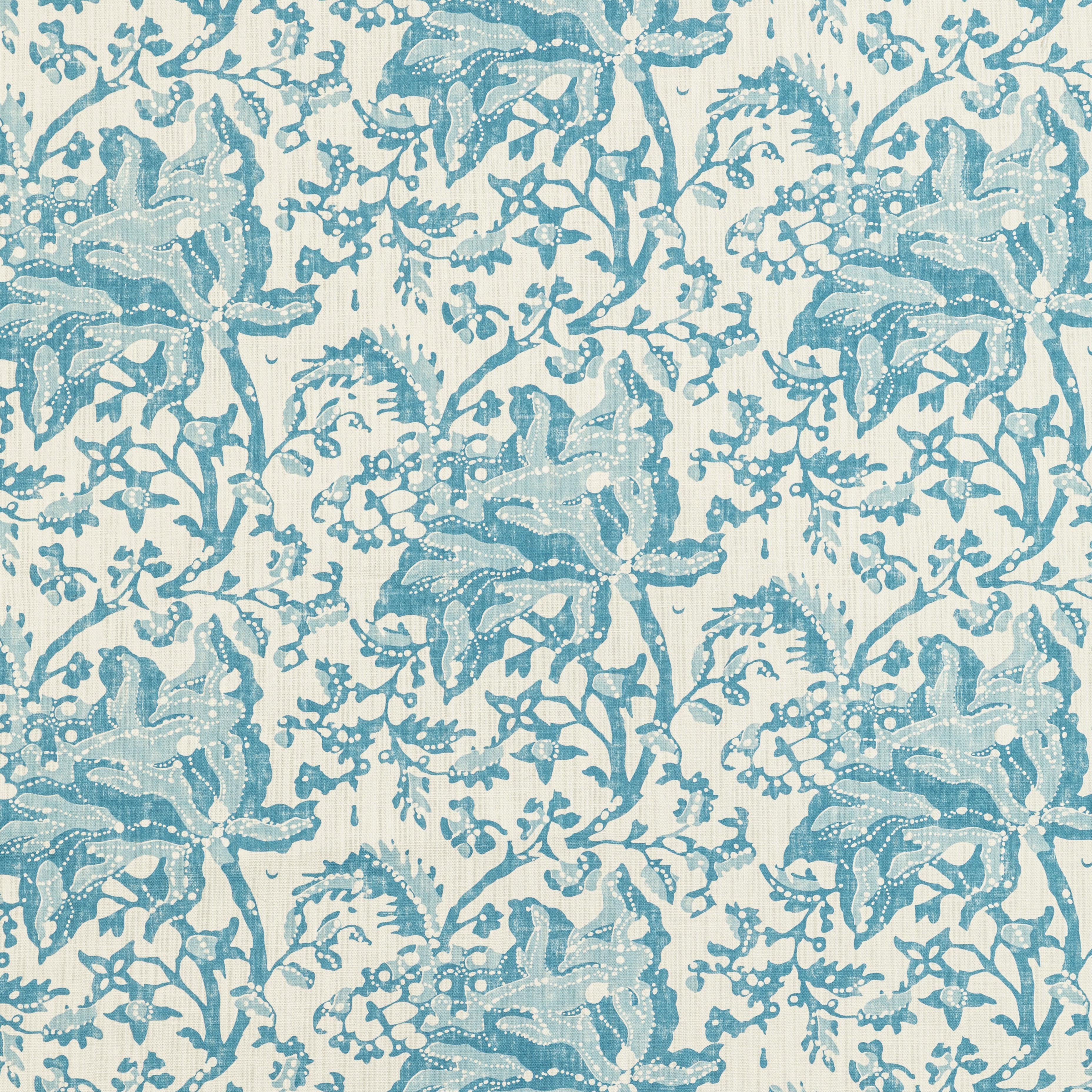 Weymouth Print - Aqua - Brunschwig & Fils Fabric