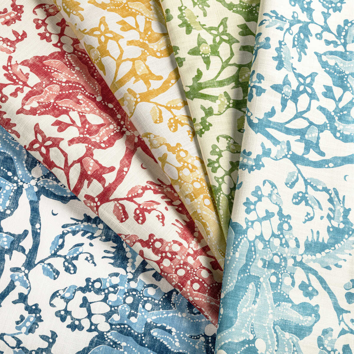 Weymouth Print - Red - BRUNSCHWIG & FILS Fabric