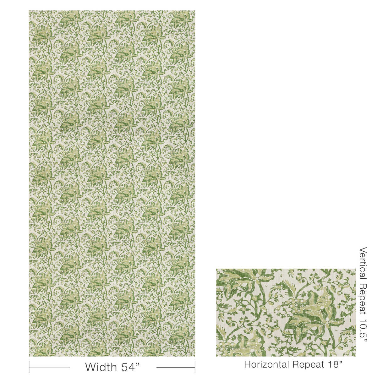 Weymouth Print - Leaf - BRUNSCHWIG & FILS Fabric