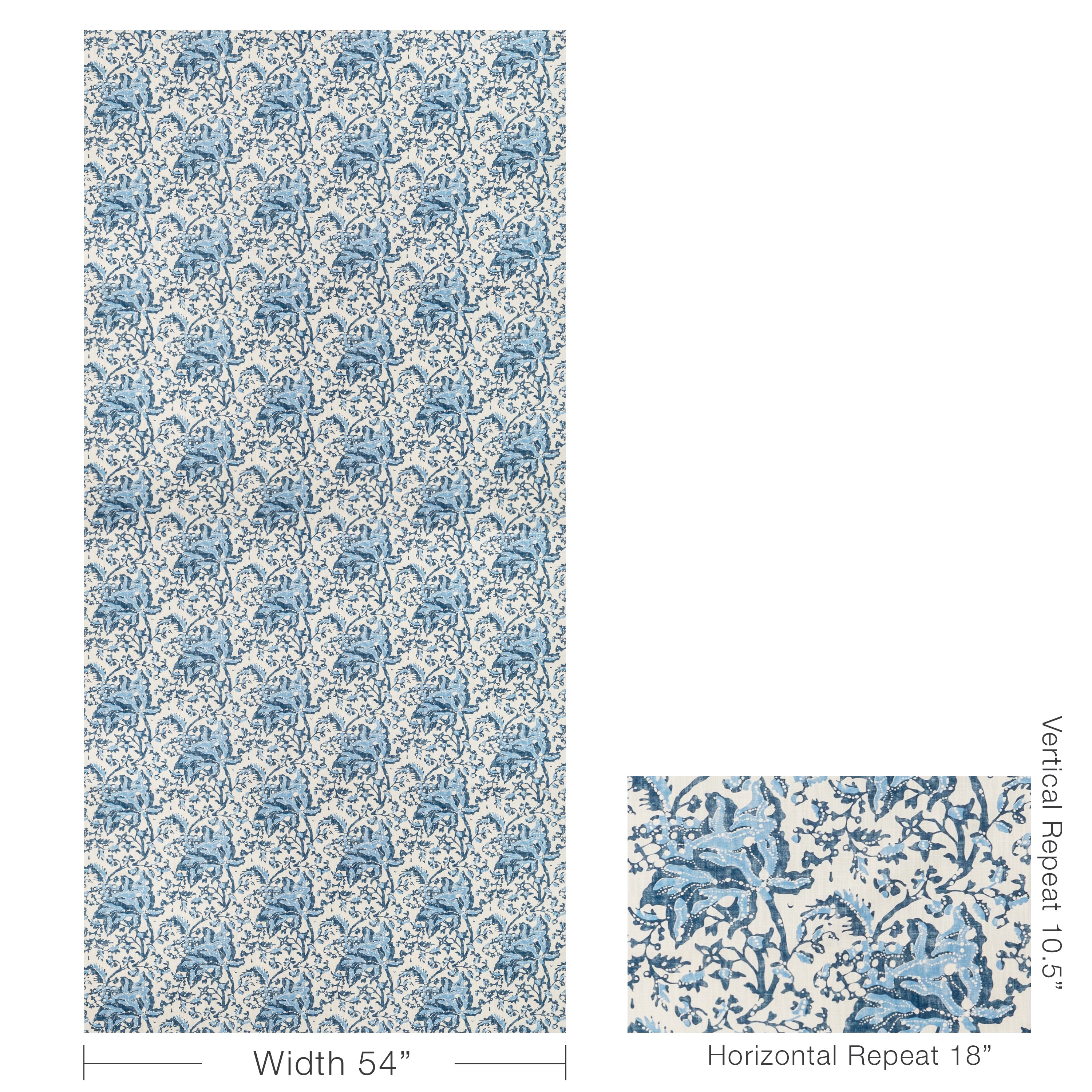 Weymouth Print - Indigo - Brunschwig & Fils Fabric