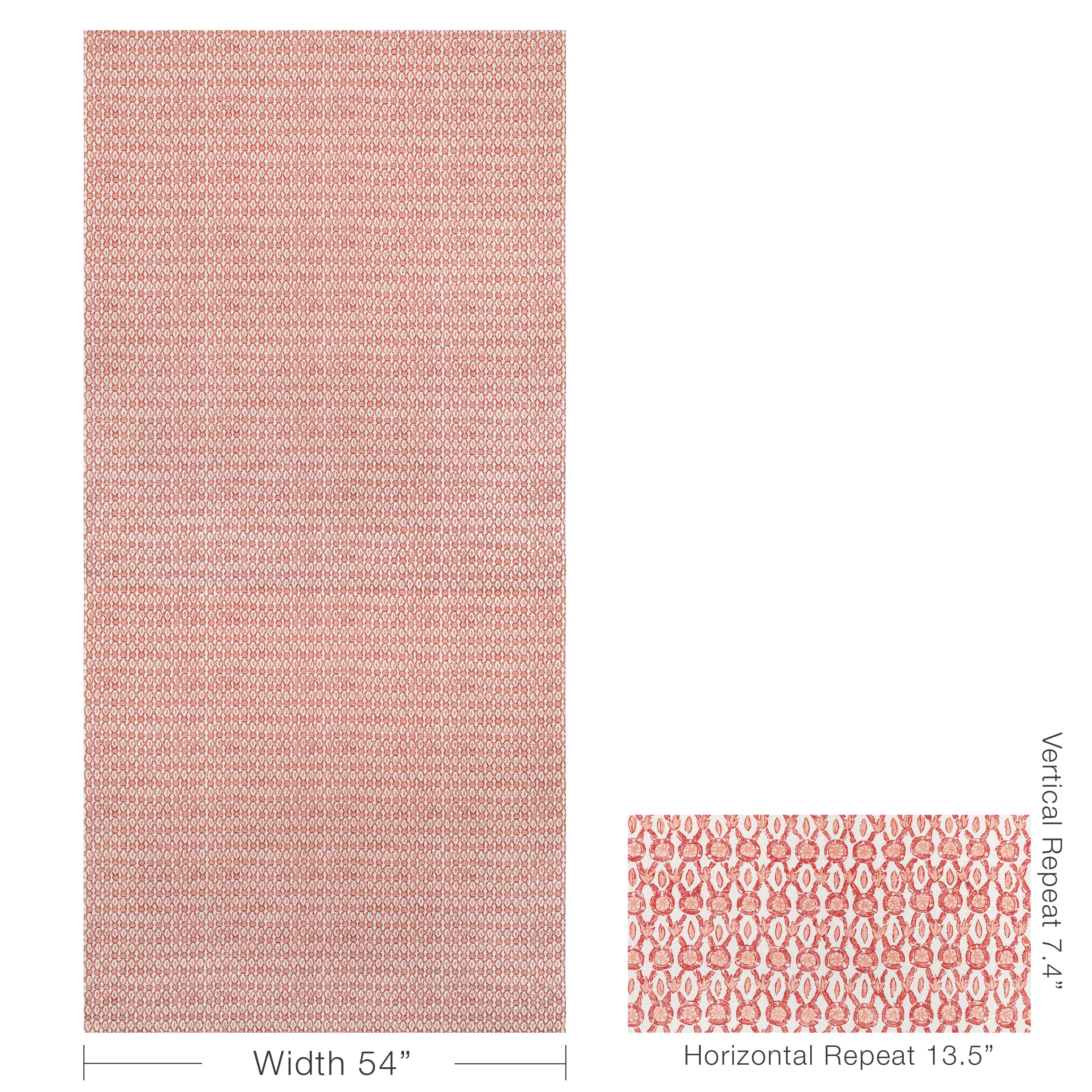 Galon Print - Coral - Brunschwig & Fils Fabric